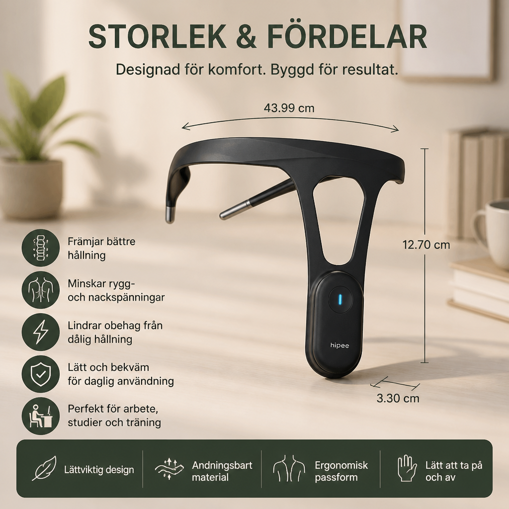 Ergonomisk Hållningskorrigerare – Ryggstödsanordning för att Förbättra en Hälsosam Hållning i Vardagen