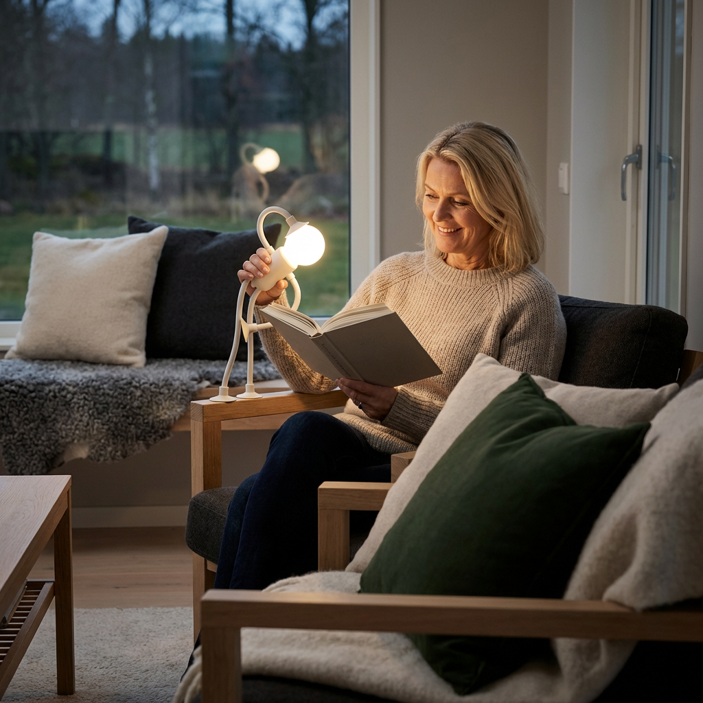 LED-lampa med sugpropp – utbytbart och lekfullt designkoncept för dekoration