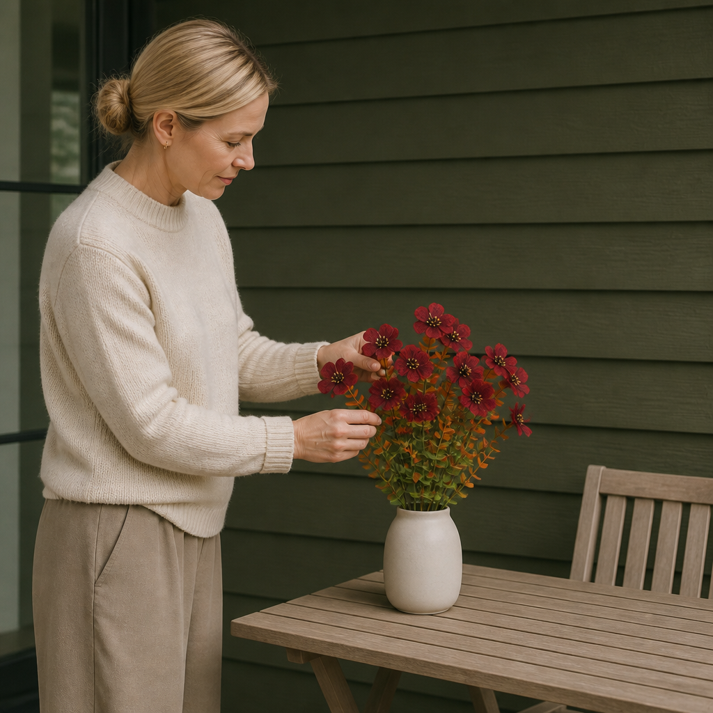 UV-Beständigt Konstgjort Höstblomsbukettset