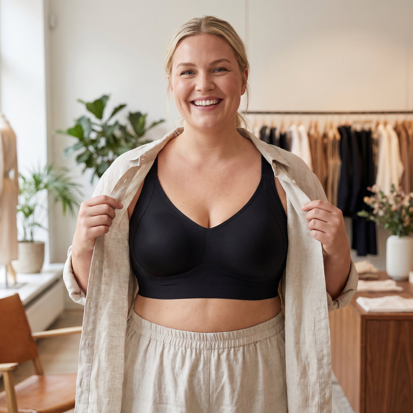 Sömlös Komfort-BH – Formande Push-up BH för Stora Storlekar