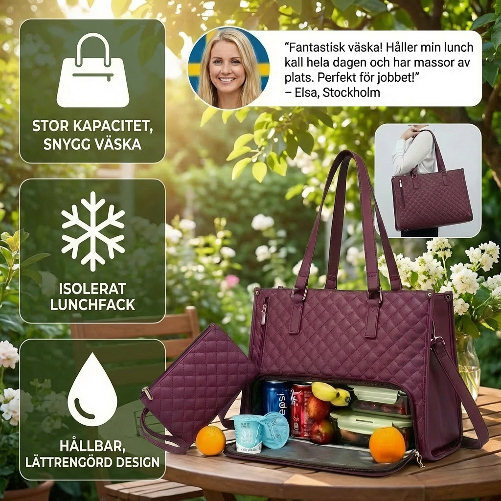 Allt-i-ett Damväska med Integrerat Kylfack