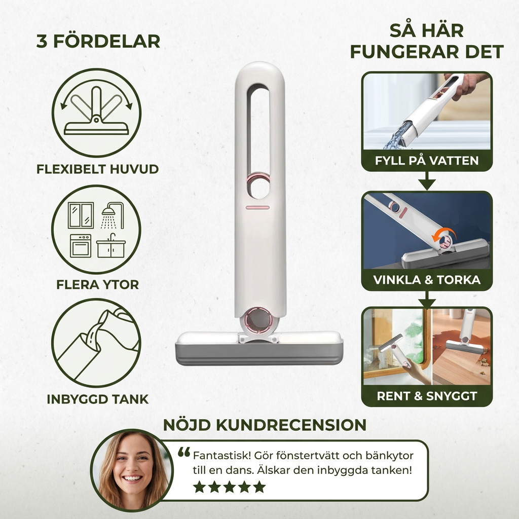 Praktisk Mini Rengöringsstav Hjälp