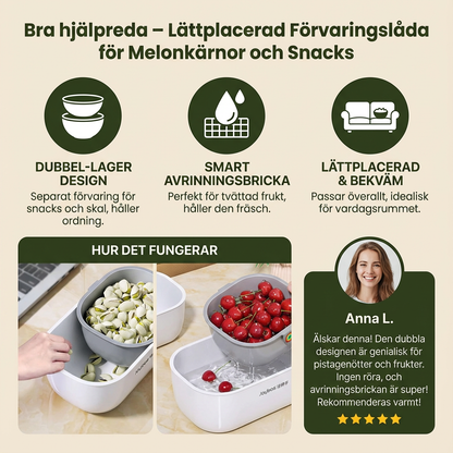 Praktig Snackskål med 2 Nivåer