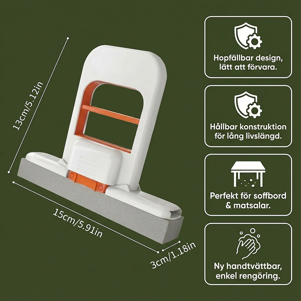 Handfri Mini-Svampmopp – Sugsnabb Allrengöringsmopp för Kök, Badrum & Bil