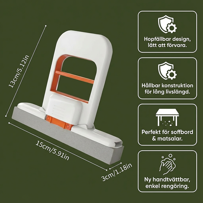 Handfri Mini-Svampmopp – Sugsnabb Allrengöringsmopp för Kök, Badrum & Bil