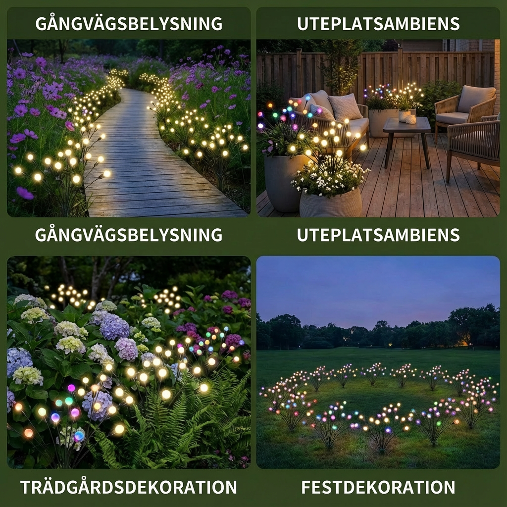 Solarljus Snigelljus För Trädgården