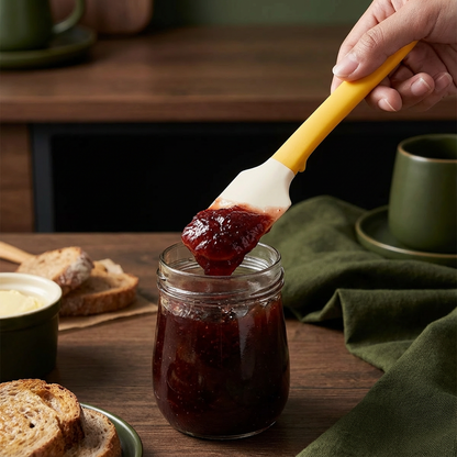 Multifunktionell värmebeständig mini-silikonspatel