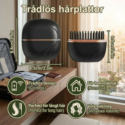 Glatt & Go Styler – Den Trådlösa Hårplattången För Resan