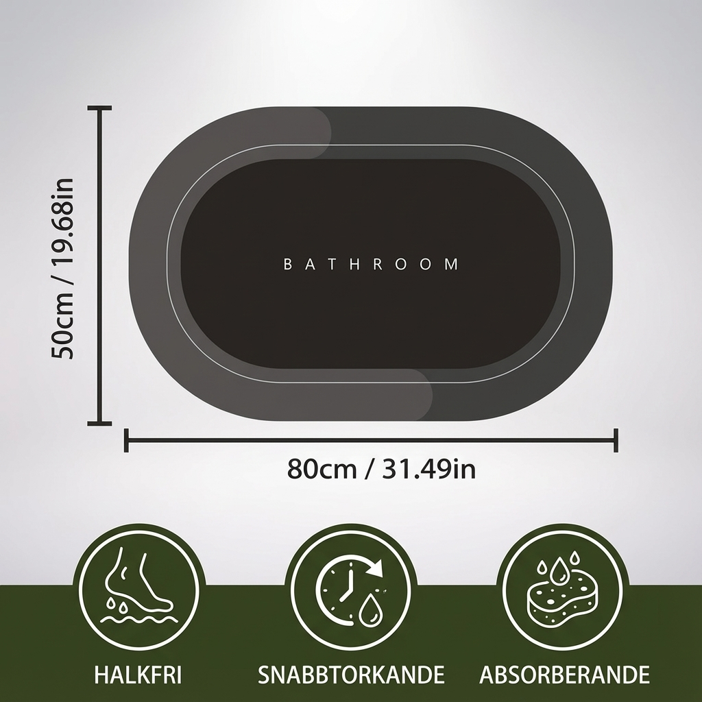 Snabbtorkande Badrumsmatta