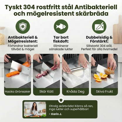 TitanPro – Högkvalitativ Skärbräda av Tyskt Rostfritt Stål