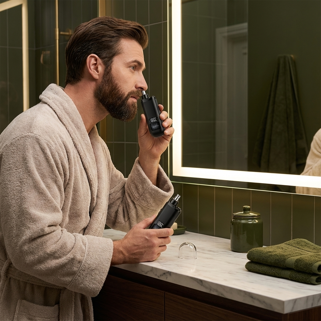 Praktisk Näs- och Öronhårstrimmer för Resan