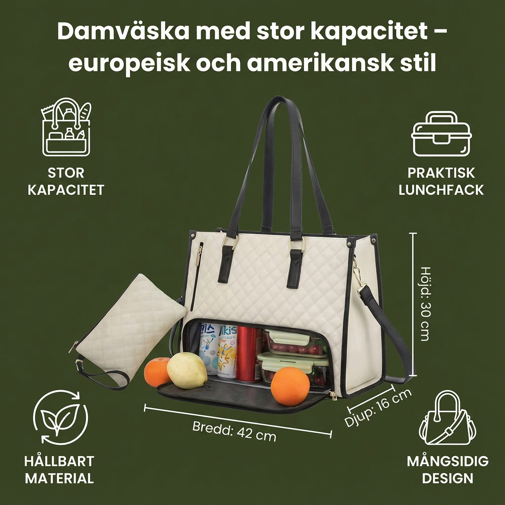 Allt-i-ett Damväska med Integrerat Kylfack