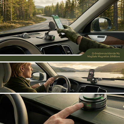 Magnetisk Sugkopp – Utdragbar 360° Telefonhållare med Vakuumlås