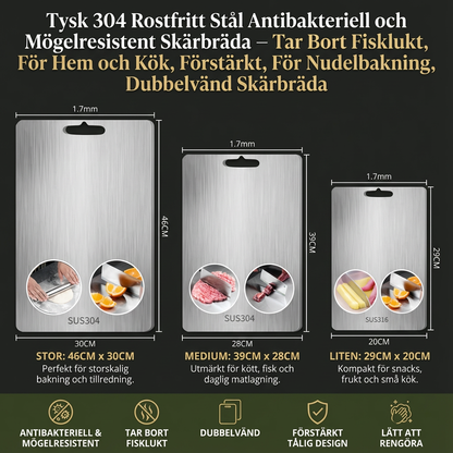 TitanPro – Högkvalitativ Skärbräda av Tyskt Rostfritt Stål