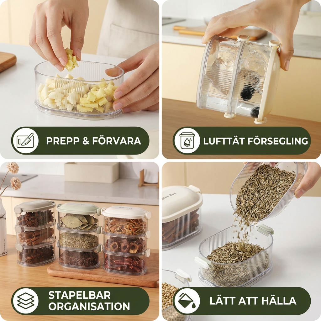 Praktiska Kryddburkar