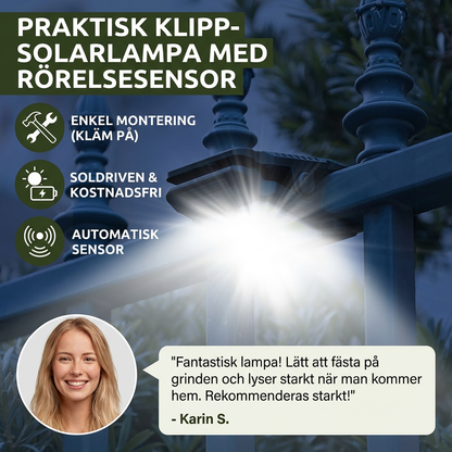 Praktisk Klipp-Solarlampa Med Rörelsesensor