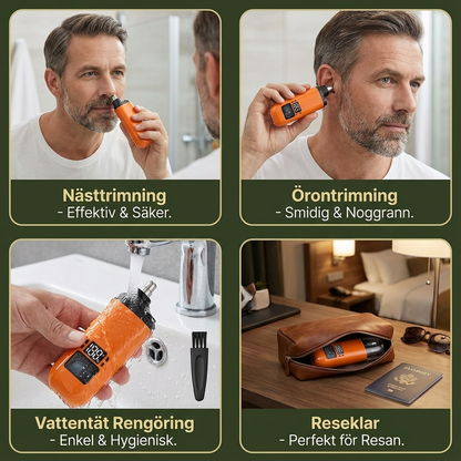 Praktisk Näs- och Öronhårstrimmer för Resan