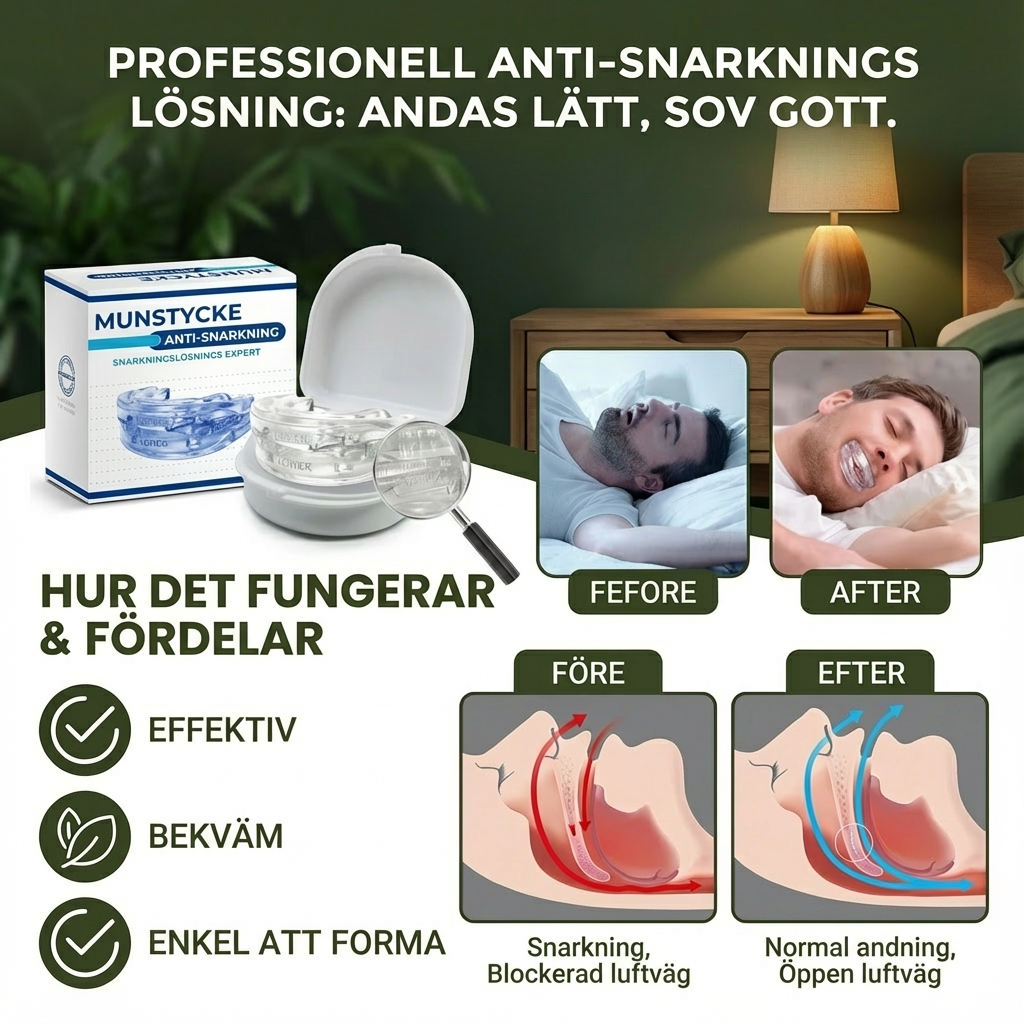 Justbar Anti-Snark Munskena | Njut Av Tyst Och Vilsam Sömn