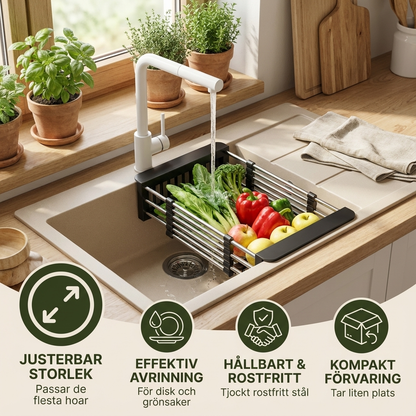 Justerbart Avrinningsställ för Diskhon