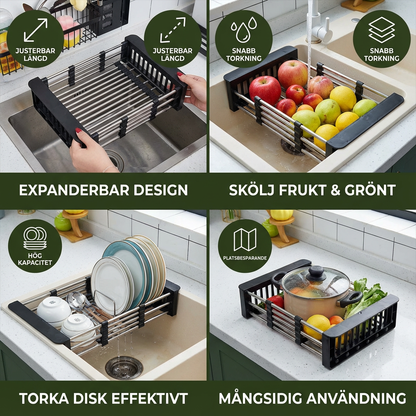 Justerbart Avrinningsställ för Diskhon