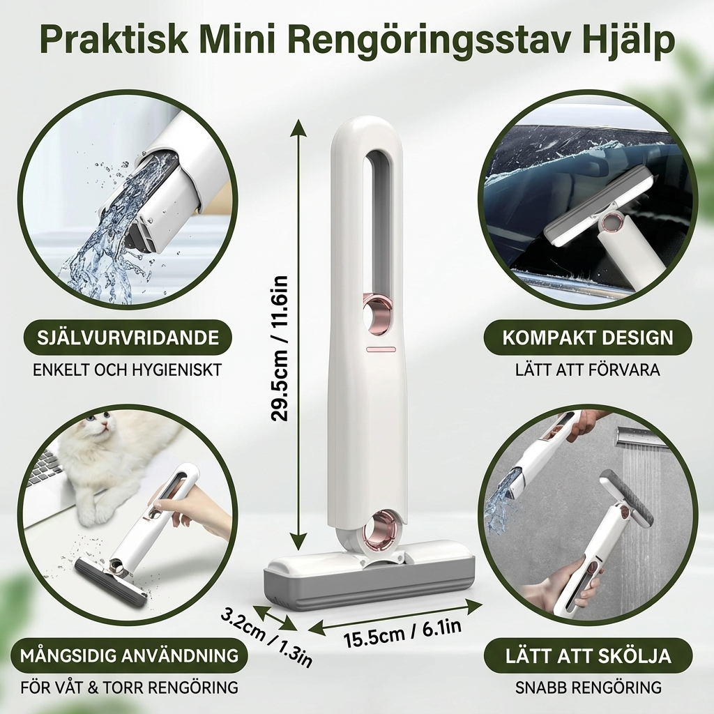 Praktisk Mini Rengöringsstav Hjälp