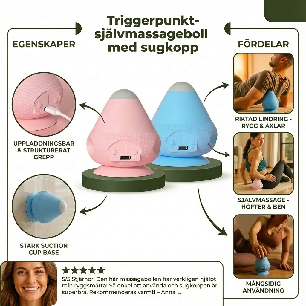 Triggerpunkt-Självmassageboll Med Sugpropp