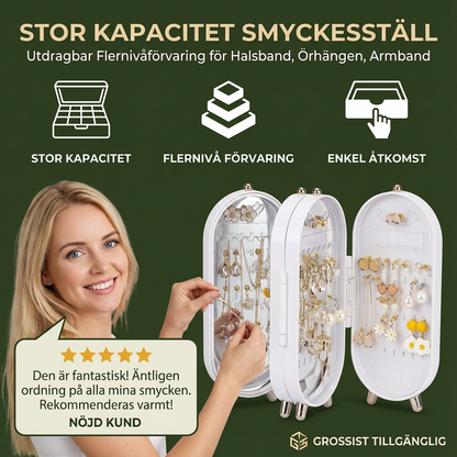 Elegant Smyckesförvaringslåda med Spegel