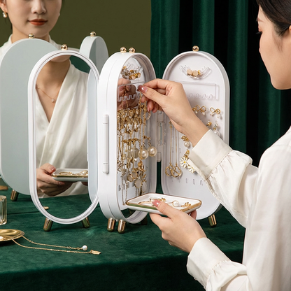 Elegant Smyckesförvaringslåda med Spegel