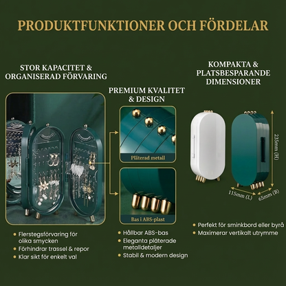 Elegant Smyckesförvaringslåda med Spegel