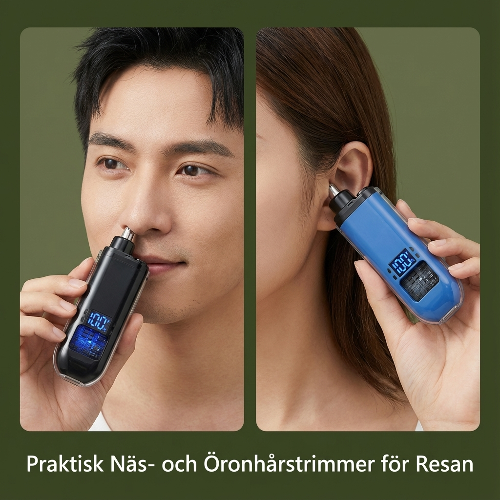 Praktisk Näs- och Öronhårstrimmer för Resan