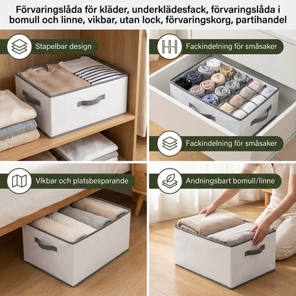 Hopfällbar Klädförvaringslåda med Fack
