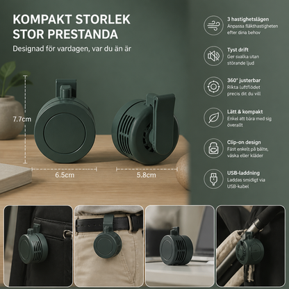 Kompakt USB Mini Fläkt – Tyst, Kraftfull och Mångsidig för Användning Var Som Helst