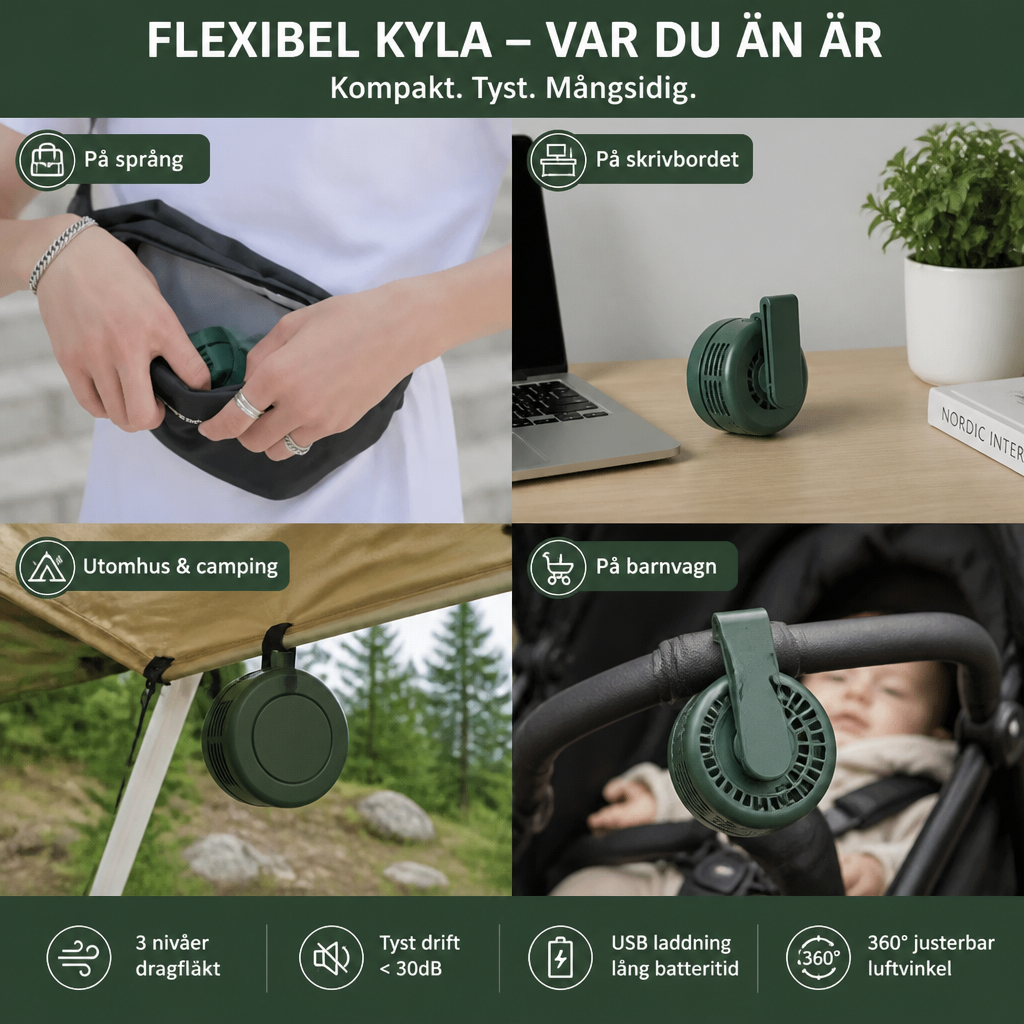 Kompakt USB Mini Fläkt – Tyst, Kraftfull och Mångsidig för Användning Var Som Helst
