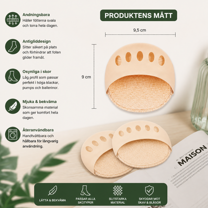Dam Toesockor – Andningsbara Antiglidstrumpor för Höga Klackar & Maximalt Komfort (4 par)