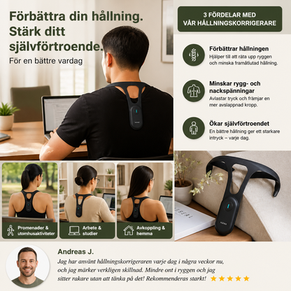 Ergonomisk Hållningskorrigerare – Ryggstödsanordning för att Förbättra en Hälsosam Hållning i Vardagen