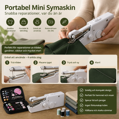 Portabel Mini Symaskin för Snabba Reparationer och Hemmaanvändning