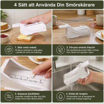 Smörskärare Med Förvaringslock För Enkel Skärning Och Långvarig Färskhet