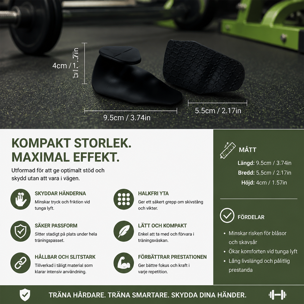 Silikonträningshandskar med Grepp för Styrketräning och Cross Training