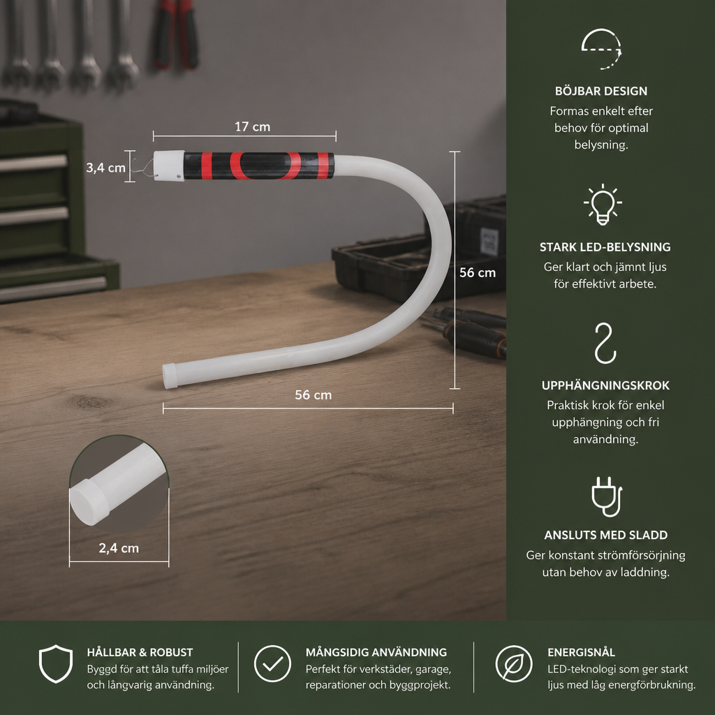 Böjbar LED-Arbetslampa