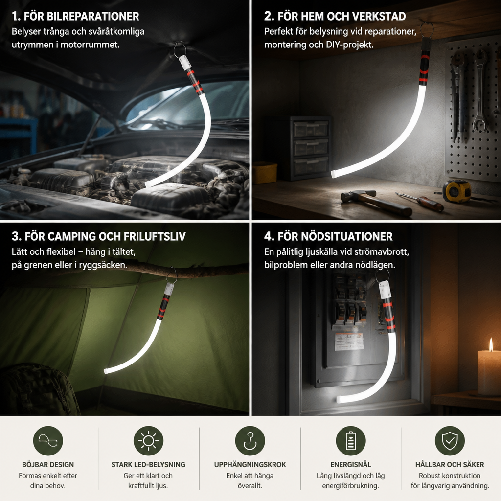 Böjbar LED-Arbetslampa