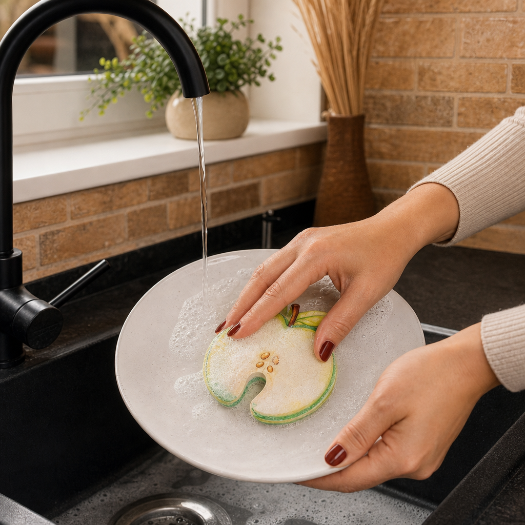 Fruktformade Cellulosasvampar Som Sväller I Vatten – 3-Pack Växtbaserade, Repsfria Köksvampar