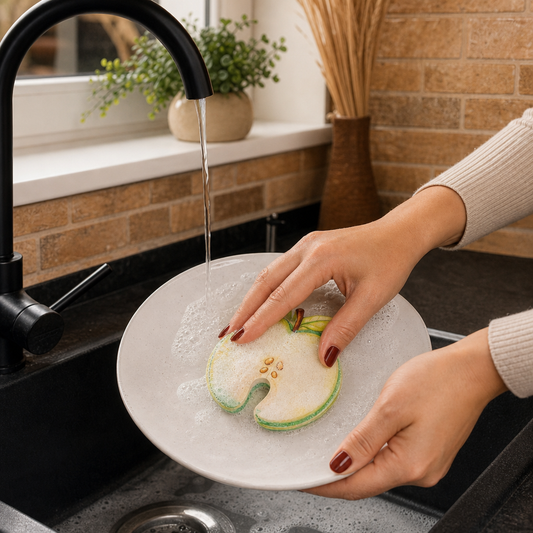 Fruktformade Cellulosasvampar Som Sväller I Vatten – 3-Pack Växtbaserade, Repsfria Köksvampar