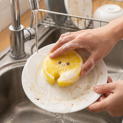 Fruktformade Cellulosasvampar Som Sväller I Vatten – 3-Pack Växtbaserade, Repsfria Köksvampar