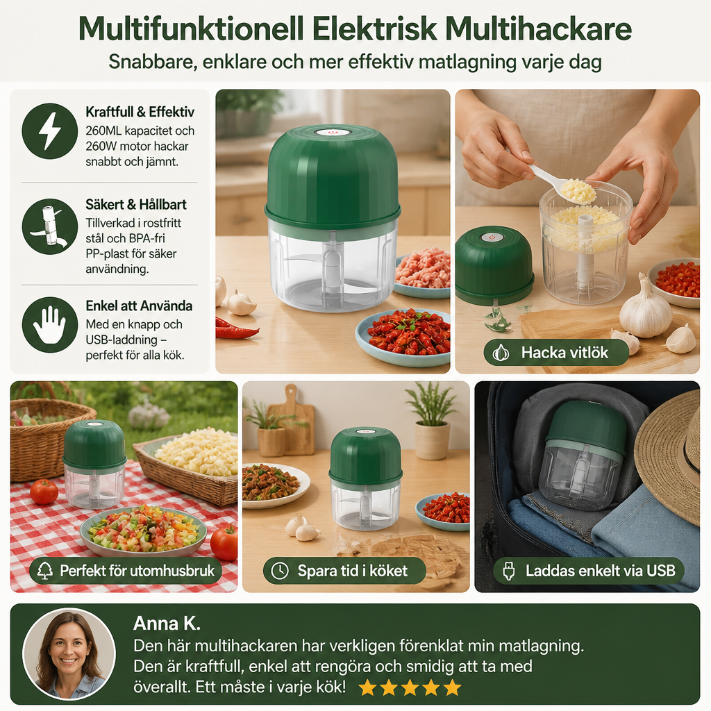 Multifunktionell Elektrisk Multihackare