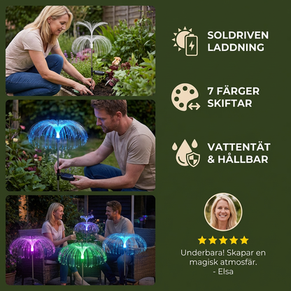 Magiska LED Medusasljus för Trädgård – 7 Färger som Byter och Dekorativa Utomhusbelysningar