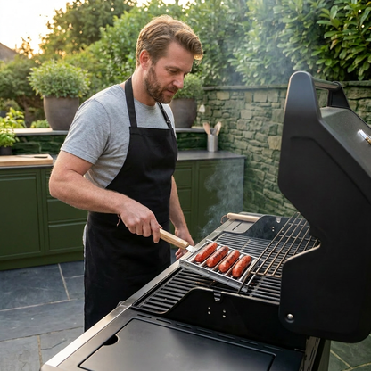 Rostfri Korvhållare – Rullbar Grillhållare för Hot Dogs och Korvar