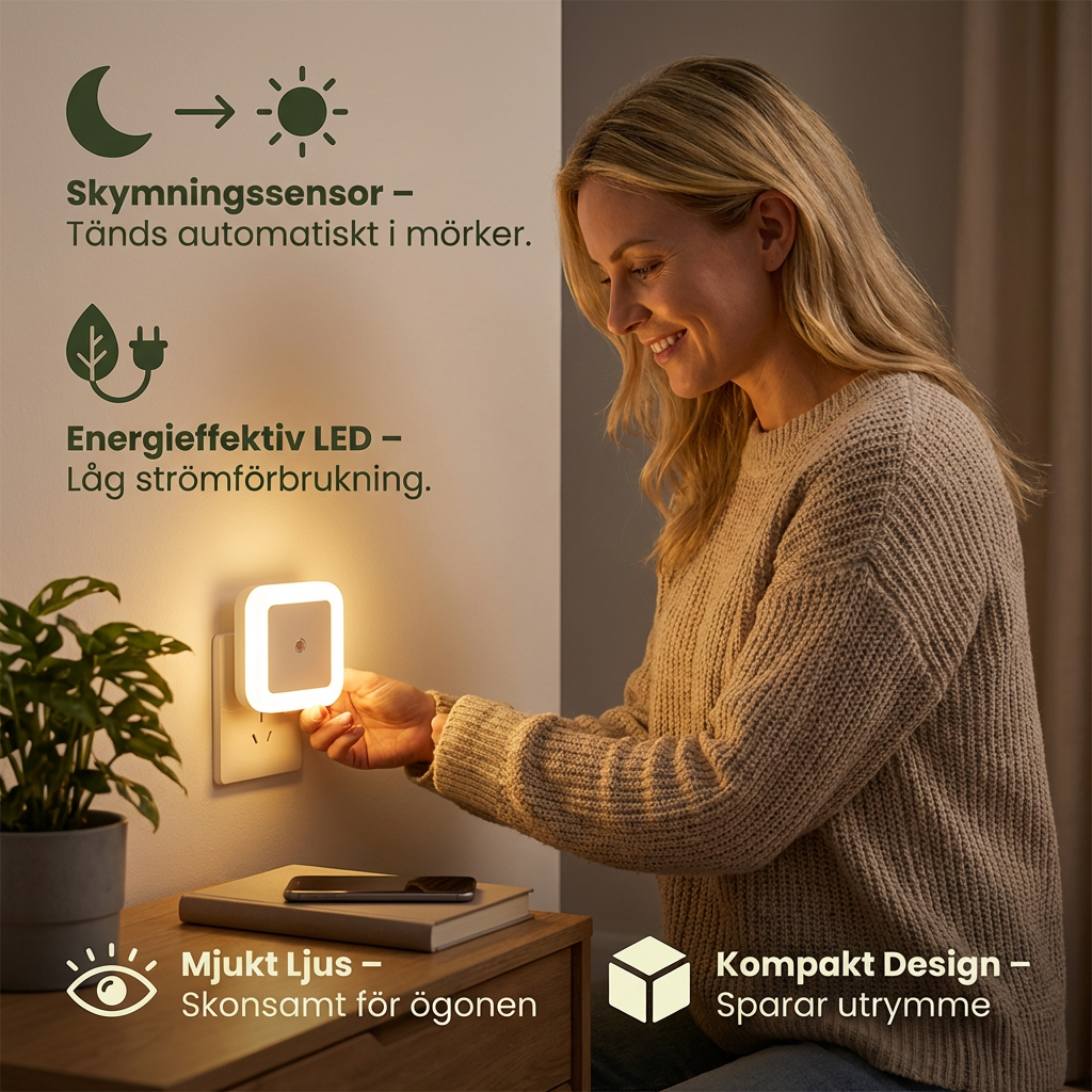 LED-nattljusset med sensor – kompakt och energieffektivt