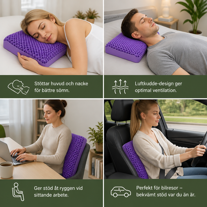 Ergonomisk och Andningsbar Luftkudde för En God Natts Sömn
