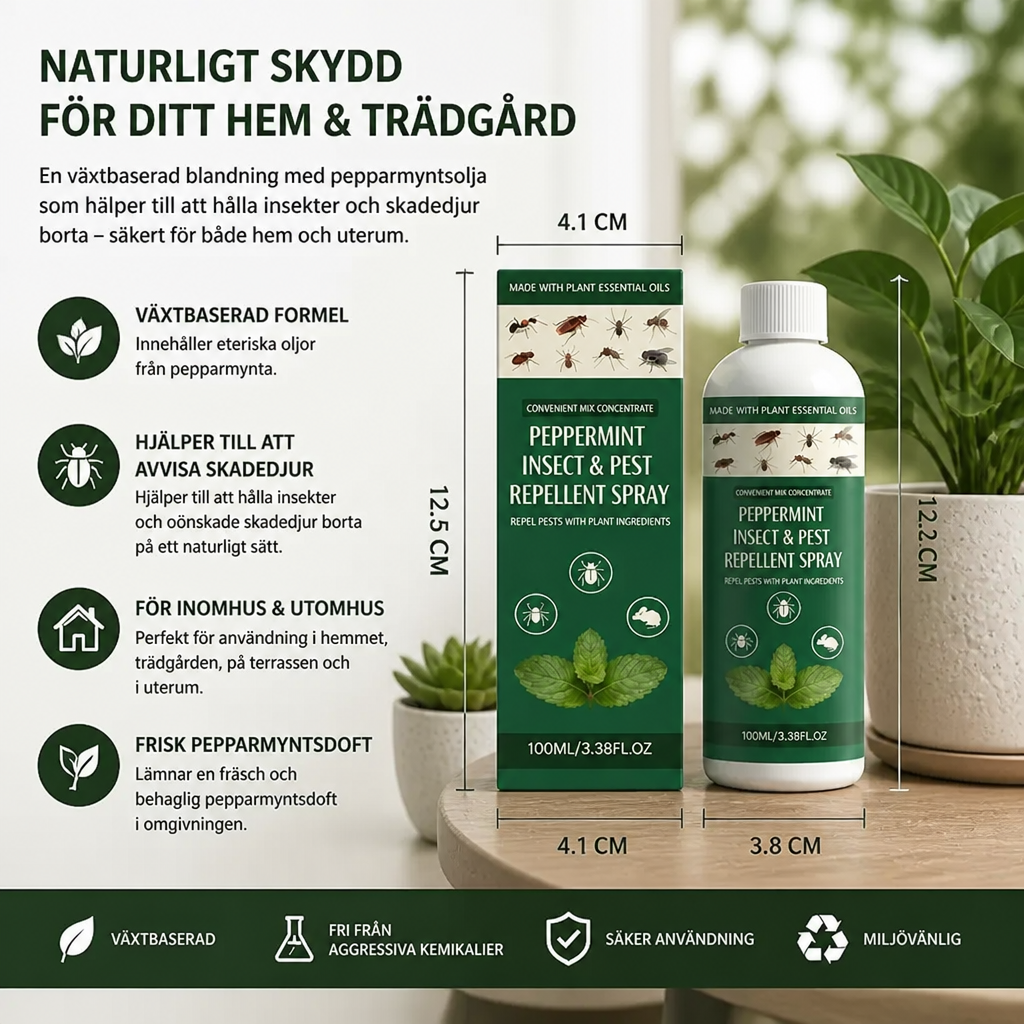 MOONSPRY Peppermint Insect Repellent Spray - Indoor & Outdoor Home Bedroom Garden Pest Repellent Spray