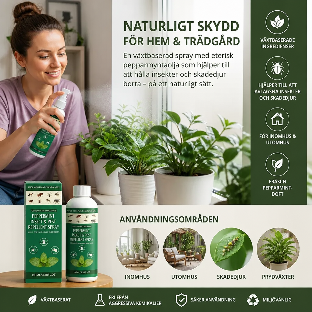 MOONSPRY Peppermint Insect Repellent Spray - Indoor & Outdoor Home Bedroom Garden Pest Repellent Spray